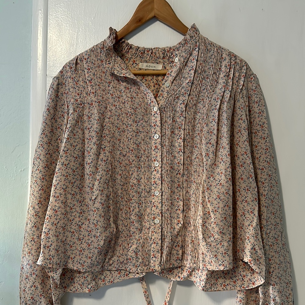 Doen cezanne silk top, Xs Euc